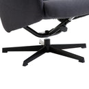 Sedia Poltrona da Ufficio Presidenziale Ergonomica con Poggiapiedi Grigio Scuro 