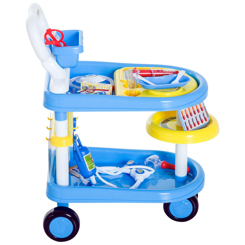Carrello Gioco Dottore per Bambini Blu 