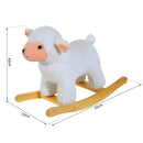 Pecora a Dondolo per Bambini con 32 Canzoni Bianco 