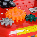 Banco da Lavoro Giocattolo per Bambini Rosso e Nero 71x28x83 cm 