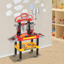 Banco da Lavoro Giocattolo per Bambini Rosso e Nero 71x28x83 cm 