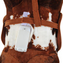 Cavallo a Dondolo con Suoni in Peluche e Legno di Pioppo Marrone Scuro 