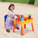 Set Gioco 32 pezzi con Tavolo Sedia Castello Formine 