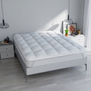 Topper One Imbottitura Effetto Piuma con Elastici in Cotone Bianco Varie Misure