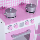Cucina Giocattolo per Bambini con Accessori in Legno Rosa 110x32.5x99.5 cm 