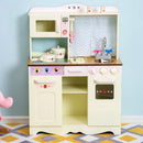 Cucina Giocattolo in Legno con Utensili Bianco 71x30x97.5 cm 