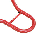 Cavalletto Supporto per Moto Posteriore con Doppio Tipo di Accessori in Acciaio Rosso 