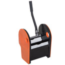 Carrello Pulizie Professionale con Strizzatore Rimovibile e Ruote Arancione 