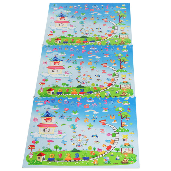 Tappeto Puzzle per Bambini Disegno Fantasia 12 Tessere 61.5x61.5 cm sconto