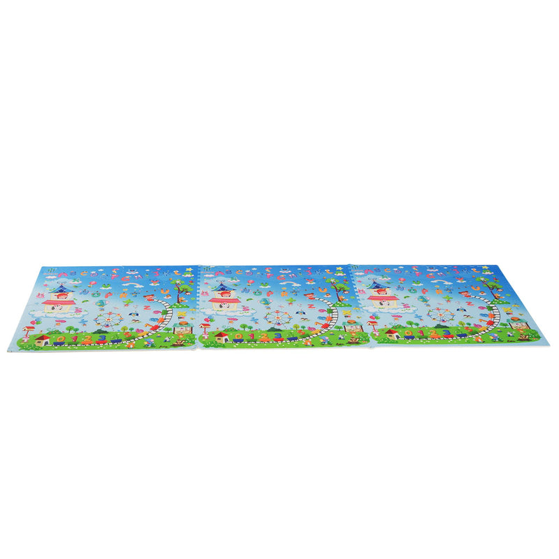 Tappeto Puzzle per Bambini Disegno Fantasia 12 Tessere 61.5x61.5 cm 