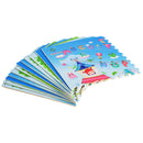 Tappeto Puzzle per Bambini Disegno Fantasia 12 Tessere 61.5x61.5 cm 