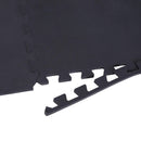 Tappeto Puzzle 8 Pezzi 63x63 cm in EVA Morbido Nero 