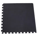 Tappeto Puzzle 8 Pezzi 63x63 cm in EVA Morbido Nero 