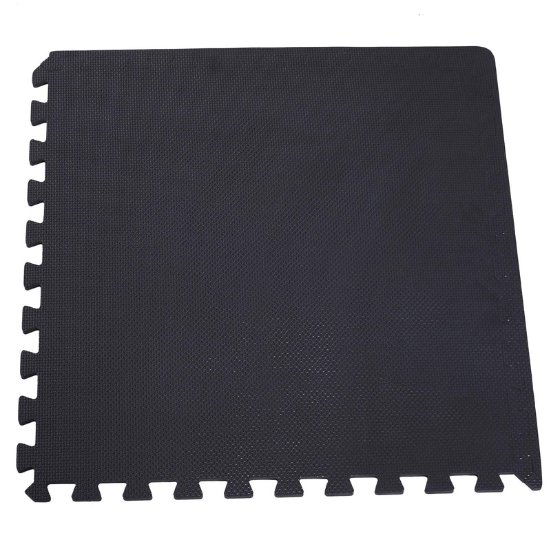 Tappeto Puzzle 8 Pezzi 63x63 cm in EVA Morbido Nero 