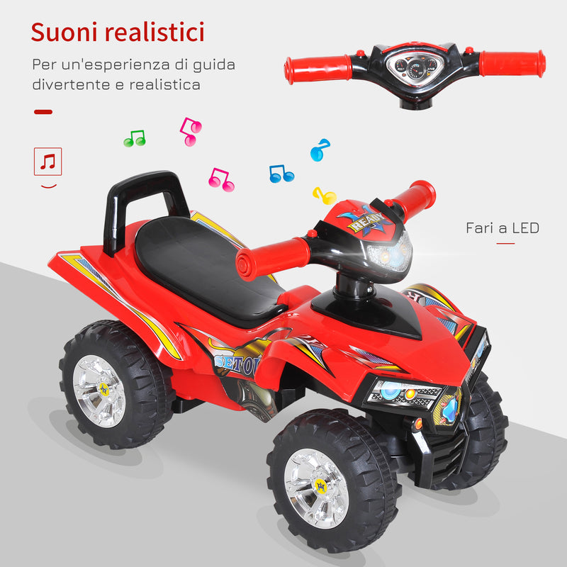 Quad Cavalcabile per Bambini Rosso 