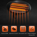 Lampada Riscaldante a Parete Radiatore per Esterni 2000W in Alluminio Nero 