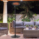 Lampada Riscaldante a Basso Consumo Radiatore per Esterni 2000W Nero 180-210 cm 