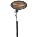Lampada Riscaldante Radiatore per Esterni 2000W Nero 180-210 cm 