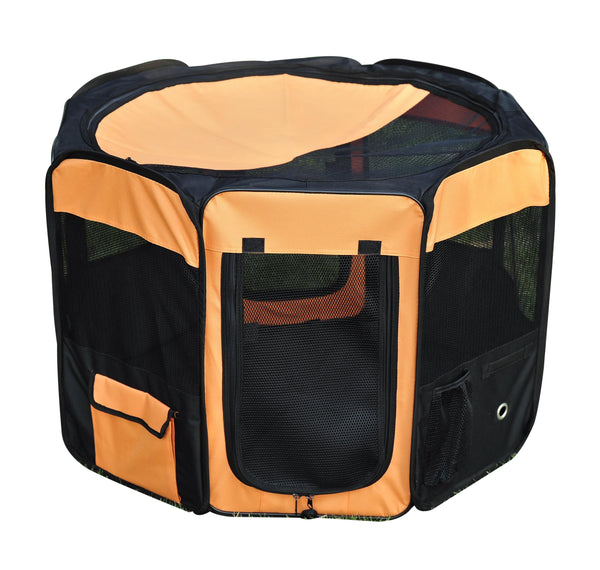 prezzo Box per Cani Gatti e Animali Domestici Pieghevole Arancione e Nero Ø91x58 cm