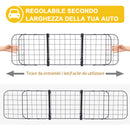 Barriera Divisore di Protezione Macchina per Cani Regolabile 91-145x30 cm 