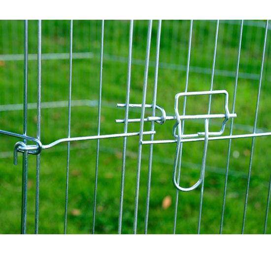 Recinto per Cani Gatti Cuccioli Roditori Recinzione Rete Gabbia 8 Pezzi 76x63 cm 