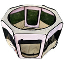 Recinto Box per Animali Domestici in Tessuto Oxford Rosa Ø116x71 cm 