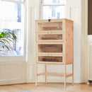 Gabbia per Roditori e Criceti a 4 Ripiani con Tetto Apribile in Legno 60x40x120 cm 