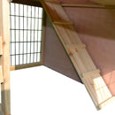 Conigliera da Giardino 2 Piani con Corsa e Zona Abitativa Impermeabile Legno 98x54x100 cm 