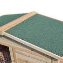 Conigliera da Giardino 2 Piani con Corsa e Zona Abitativa Impermeabile Legno 98x54x100 cm 