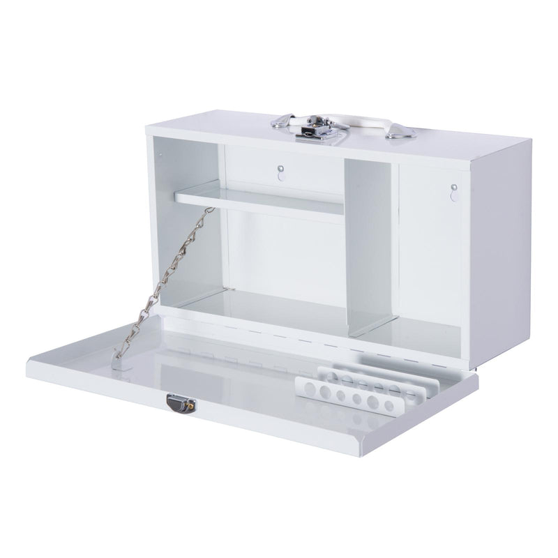 Armadietto per Medicinali da Muro con 2 Ripiani e un Vano Bianco 38x12x20 cm 