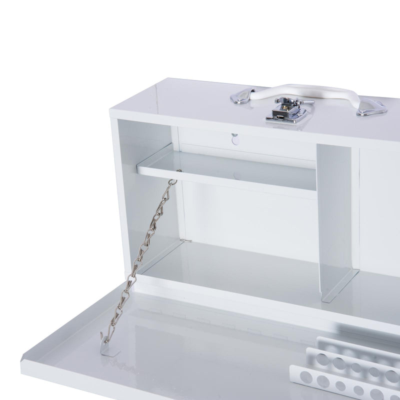 Armadietto per Medicinali da Muro con 2 Ripiani e un Vano Bianco 38x12x20 cm 