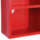 Armadietto per Medicinali Rosso 25x12x48 cm 