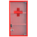 Armadietto per Medicinali Rosso 25x12x48 cm 