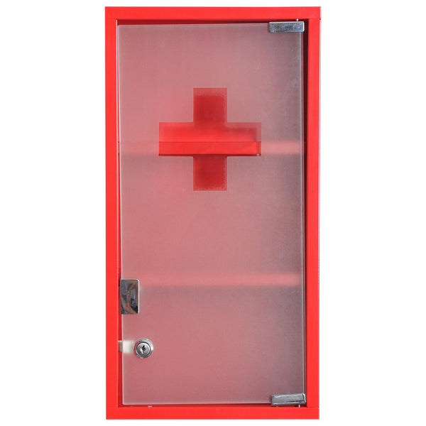 Armadietto per Medicinali Rosso 25x12x48 cm sconto