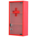 Armadietto per Medicinali Rosso 25x12x48 cm 