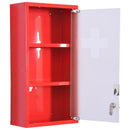 Armadietto per Medicinali Rosso 25x12x48 cm 