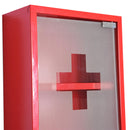 Armadietto per Medicinali Rosso 25x12x48 cm 