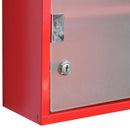 Armadietto per Medicinali Rosso 25x12x48 cm 