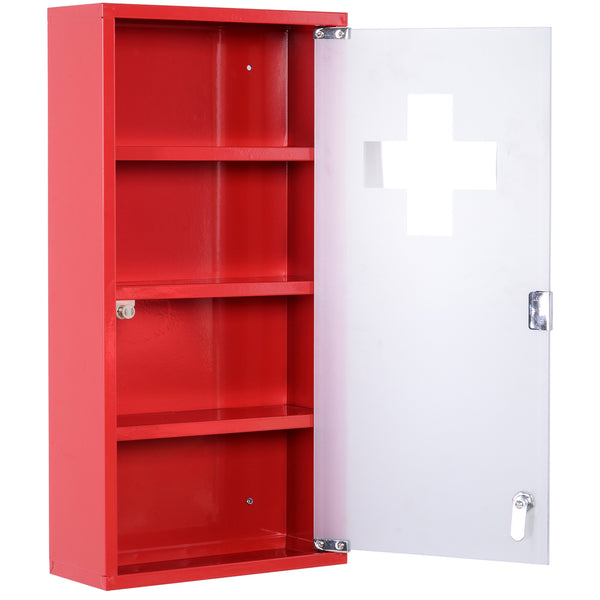 online Armadietto per Medicinali Rosso 60x30x12 cm