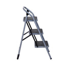 Scaletta Sgabello 3 Gradini in Ferro Pieghevole 92x48x62 cm 