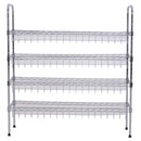 Scarpiera in Metallo con 4 Ripiani Regolabili 75x25x87 cm 