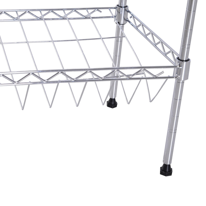 Scarpiera in Metallo con 4 Ripiani Regolabili 75x25x87 cm 