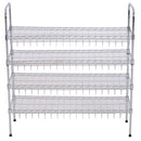 Scarpiera in Metallo con 4 Ripiani Regolabili 75x25x87 cm 