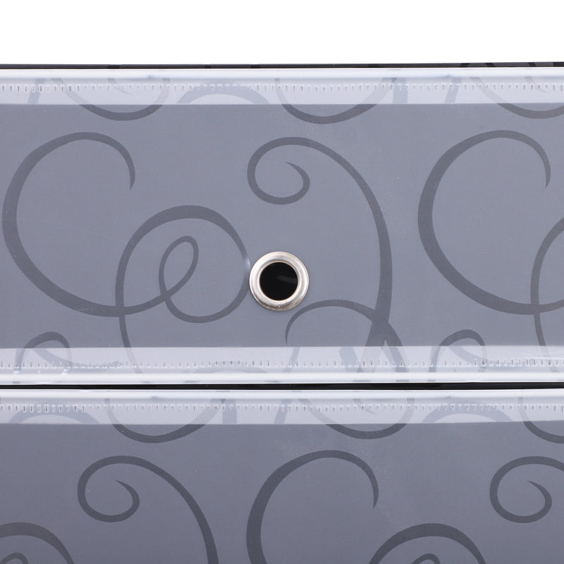 Scarpiera 32 Paia in Plastica e Metallo Bianca e Nera 95x37x160 cm 