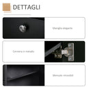 Scarpiera in Legno Nero 8 Scomparti 80x24x120 cm 