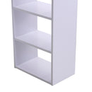 Scrivania da Ufficio con 3 Cassetti e Ripiani in Legno Bianco 120x49x72 cm 