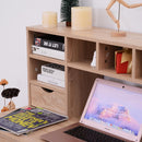 Scrivania Porta PC Design Classico con Cassetti in Legno Rovere 120x57x116 cm 