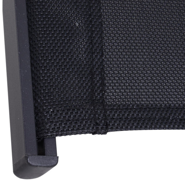 Sedia Sdraio da Giardino per Esterni Design Ergonomico Poggiatesta Rimovibile in Tessuto Nero 150x63x89 cm prezzo