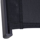 Sedia Sdraio da Giardino per Esterni Design Ergonomico Poggiatesta Rimovibile in Tessuto Nero 150x63x89 cm 