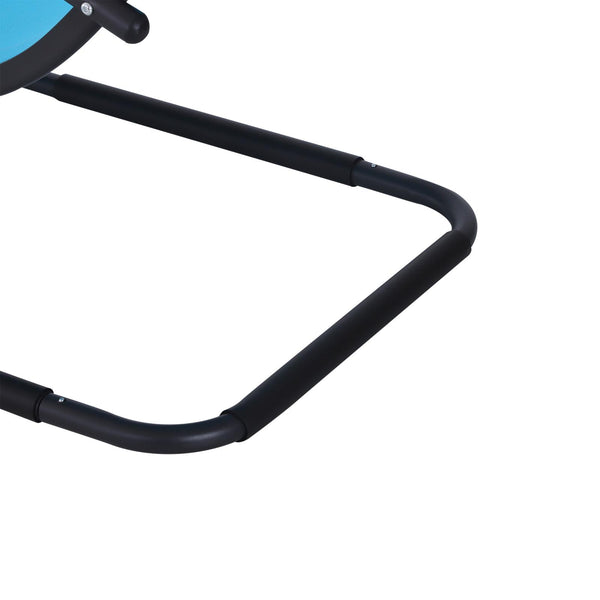 sconto Sedia Sdraio da Giardino per Esterni Design Ergonomico Poggiatesta Rimovibile Azzurro 150x63x89 cm